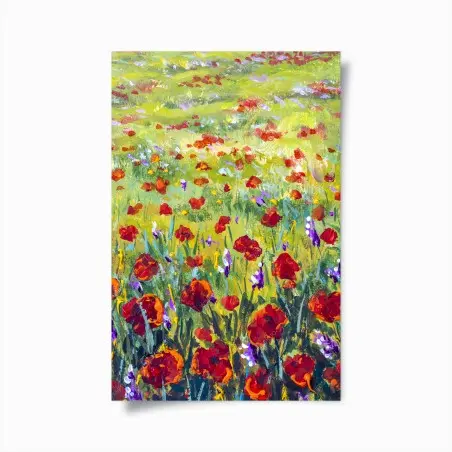 Póster prado de amapolas en estilo impresionista – Pixers®