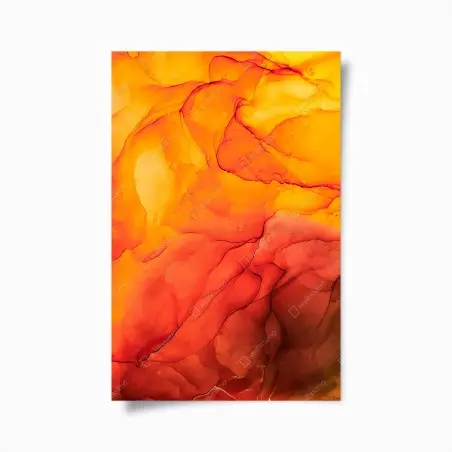 Póster llama líquida: paisaje abstracto en tonos cálidos – Pixers®