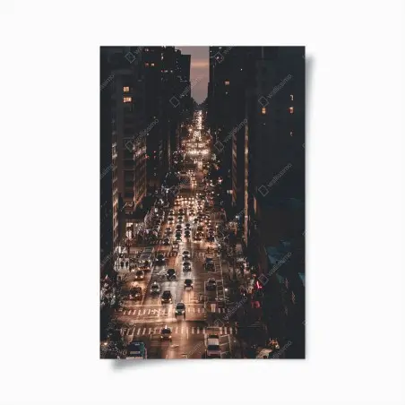 Póster noche urbana en Manhattan – Pixers®