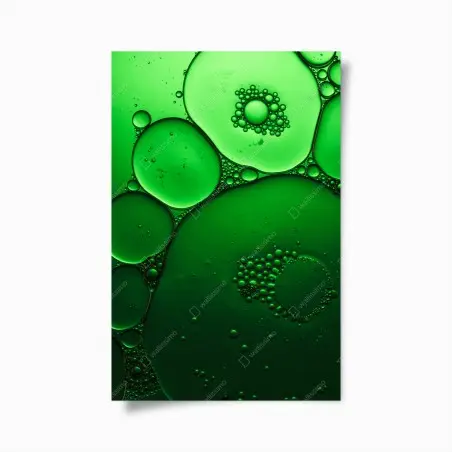 Póster composición de burbujas verdes abstractas – Pixers®