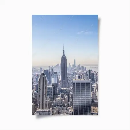 Póster vista icónica de Nueva York con Empire State Building – Pixers®