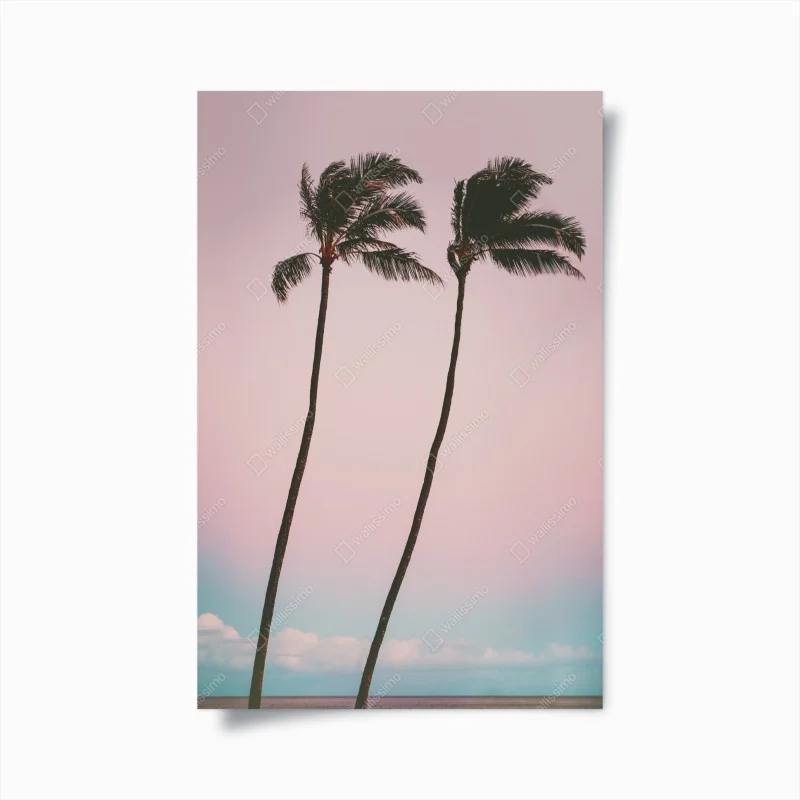 Póster escena tropical minimalista en tonos rosa – Pixers® Póster escena tropical minimalista en tonos rosa – Pixers®