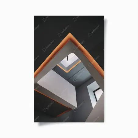 Póster vista interior geométrica minimalista – Pixers®