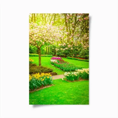 Póster jardín primaveral en flor – Pixers®