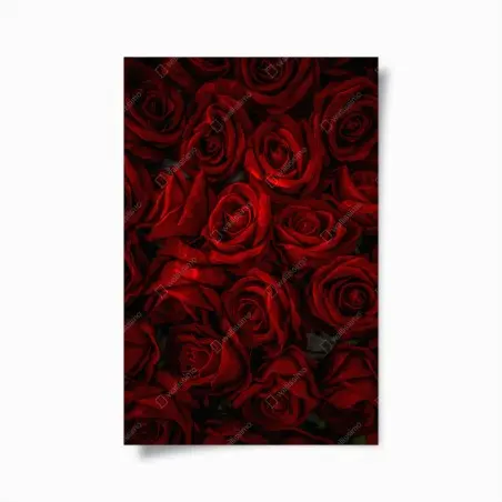 Póster mosaico de rosas rojas intensas – Pixers®