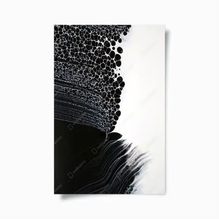 Póster composición orgánica en blanco y negro – Pixers®