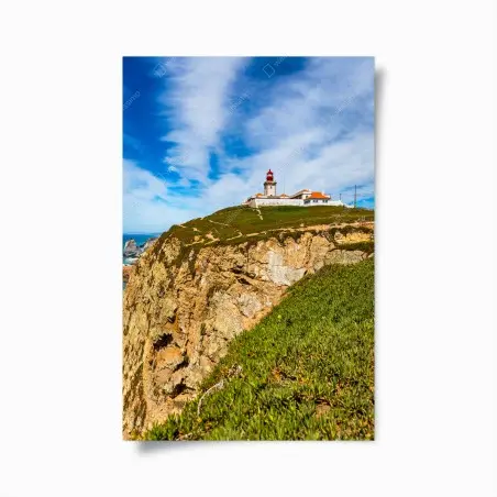 Póster faro en Cabo da Roca sobre los acantilados – Pixers®