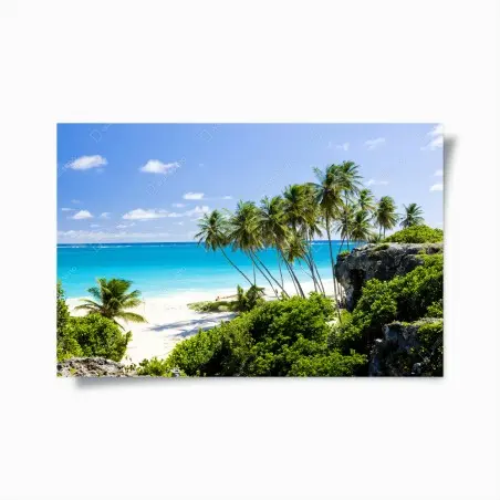 Póster bahía paradisíaca en Bottom Bay, Barbados – Pixers®