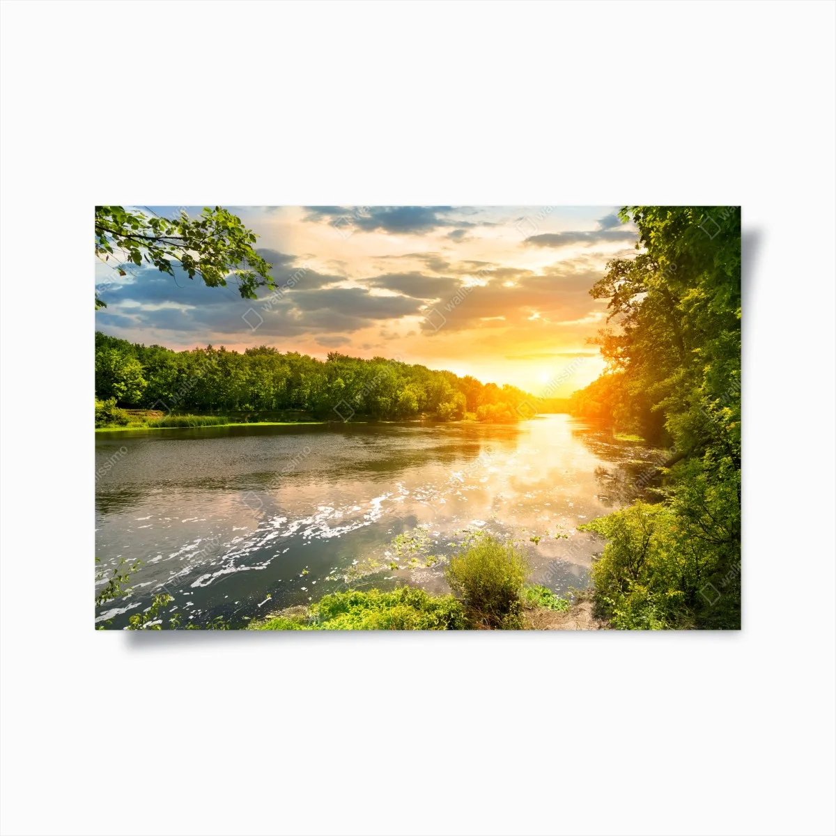 Póster puesta de sol sobre el río sereno – Pixers® Póster puesta de sol sobre el río sereno – Pixers®