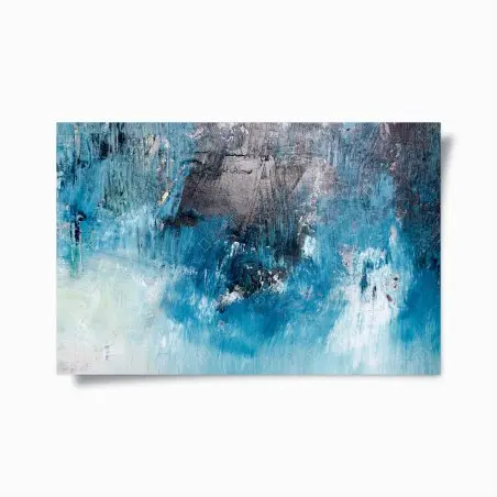 Póster escena oceánica abstracta en tonos azules – Pixers®