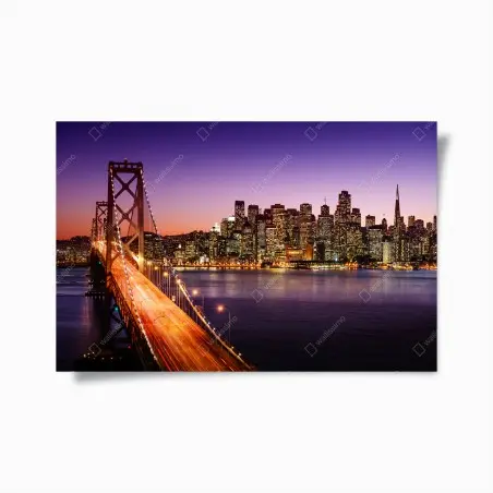 Póster atardecer sobre San Francisco – Pixers®