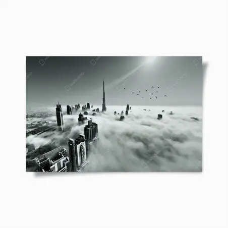 Póster rascacielos de Dubai entre las nubes – Pixers®