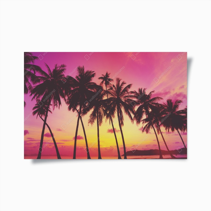 Póster atardecer tropical en Tailandia