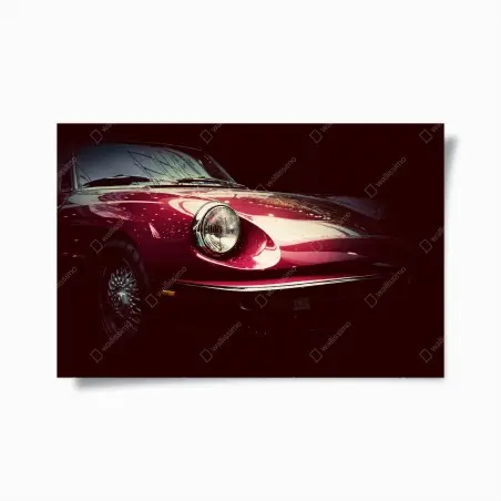 Póster coche clásico rojo en primer plano – Pixers®