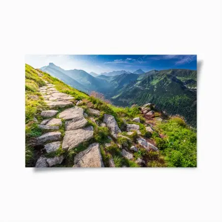Póster amanecer en los Tatras: senda hacia la cima – Pixers®