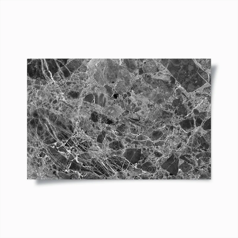 Póster textura de mármol en blanco y negro