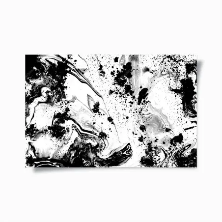 Póster mármol abstracto en blanco y negro – Pixers®