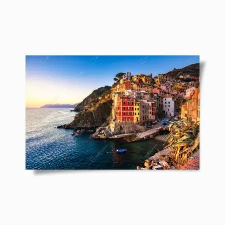 Póster puesta de sol en Riomaggiore, Cinque Terre – Pixers®