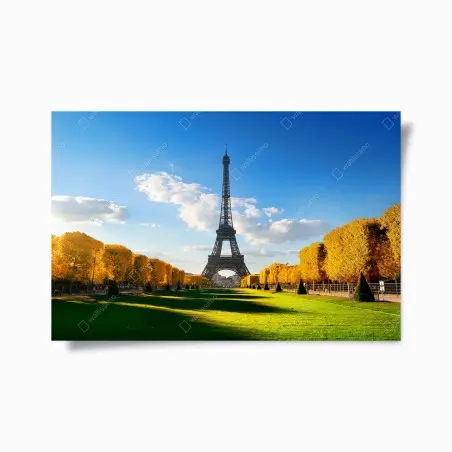 Póster primavera en el Champs de Mars con la Torre Eiffel, París – Pixers®