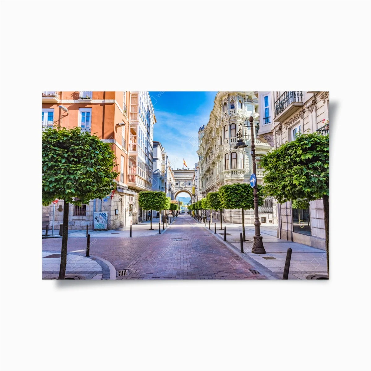 Póster paisaje urbano de Santander con arco hacia el mar – Pixers® Póster paisaje urbano de Santander con arco hacia el mar – Pixers®