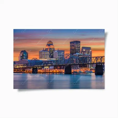 Póster amanecer sobre el skyline de Louisville – Pixers®