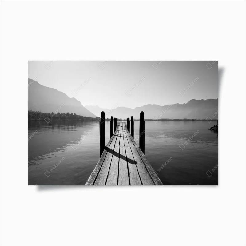 Póster muelle hacia el horizonte