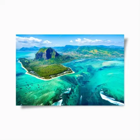 Póster paraíso coralino de Isla Mauricio – Pixers®