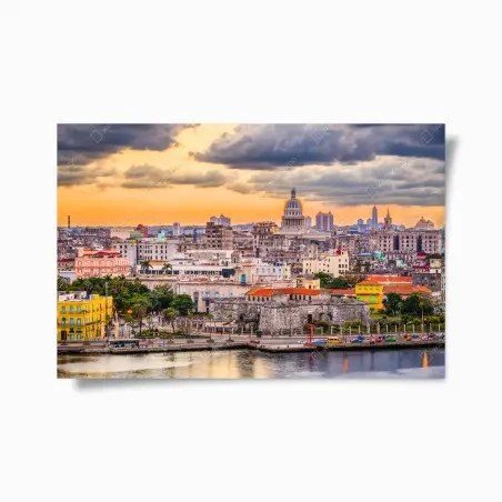 Póster amanecer sobre el centro de La Habana – Pixers®