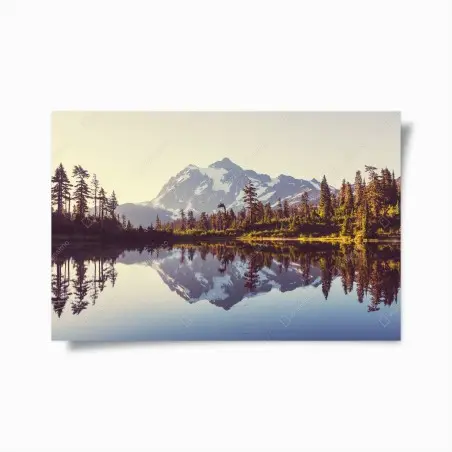 Póster reflejo sereno del monte Shuksan en Washington – Pixers®