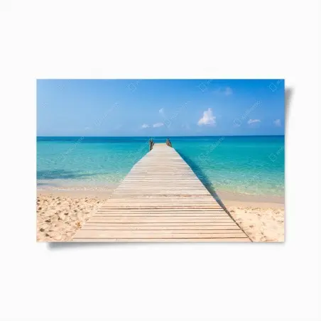 Póster muelle hacia el mar turquesa – Pixers®