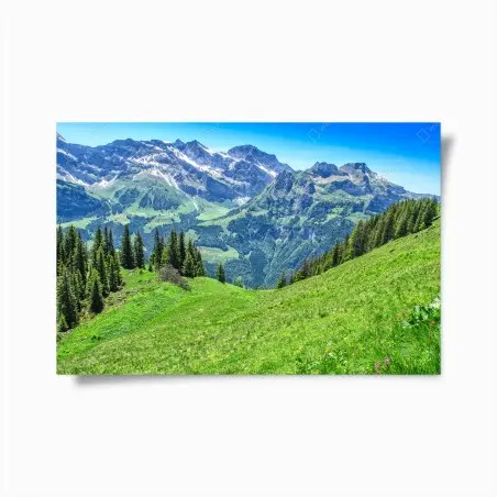 Póster vistas panorámicas de los Alpes en Engelberg, Suiza – Pixers®