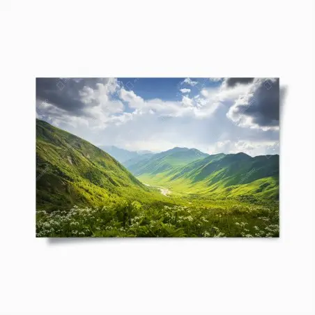 Póster amanecer en las montañas de Svaneti – Pixers®
