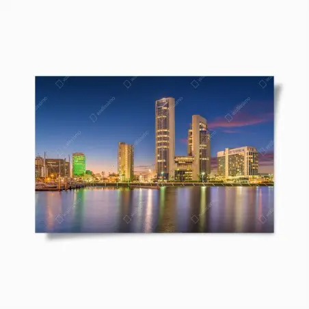 Póster panorámica nocturna de Corpus Christi – Pixers®