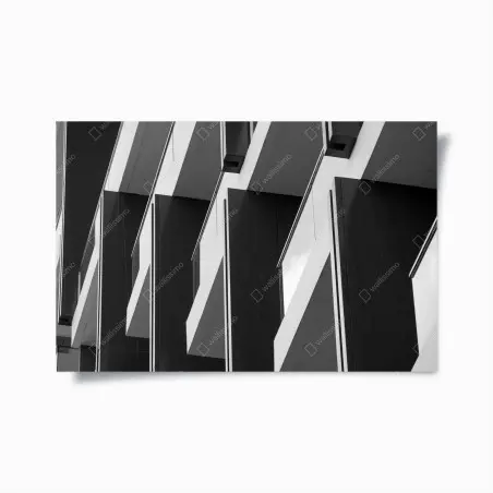 Póster arquitectura minimalista en blanco y negro – Pixers®