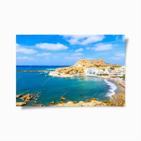 Póster vista costera de Finiki en Karpathos – Pixers®