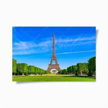 Póster vistas icónicas de la Torre Eiffel desde el Champ de Mars – Pixers®