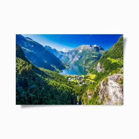 Póster panorámica de Geirangerfjord en Noruega – Pixers®