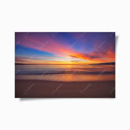 Póster amanecer sobre el mar colores del horizonte – Pixers®