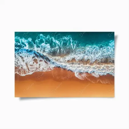 Póster olas aéreas sobre la playa – Pixers®