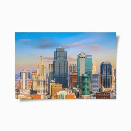 Póster amanecer sobre el skyline de Kansas City – Pixers®