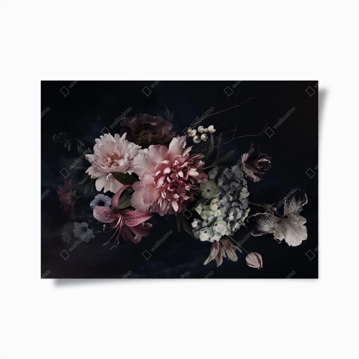 Póster composición floral nocturna en tonos suaves – Pixers® Póster composición floral nocturna en tonos suaves – Pixers®