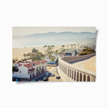 Póster vistas costeras de Santa Monica al océano – Pixers®