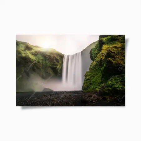 Póster cascada majestuosa de Skogafoss, Islandia – Pixers®