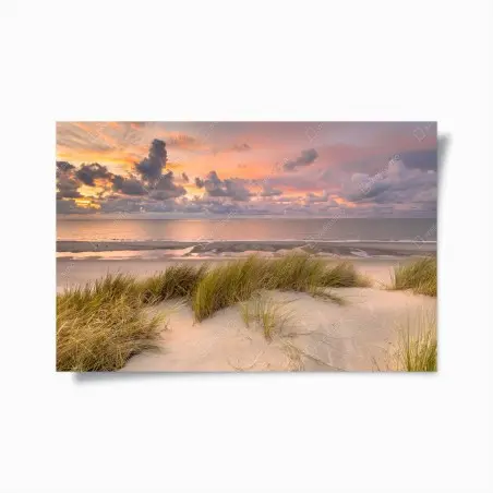 Póster puesta de sol sobre las dunas de Zeeland – Pixers®