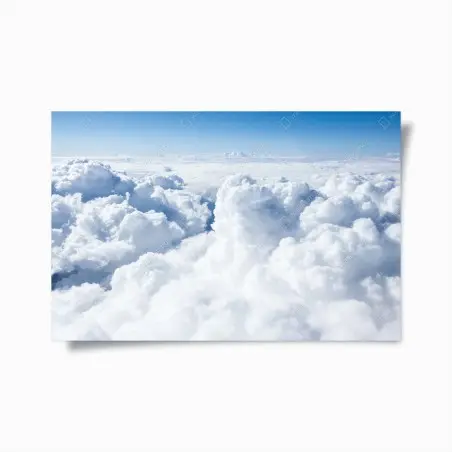 Póster nubes esponjosas sobre el cielo azul – Pixers®