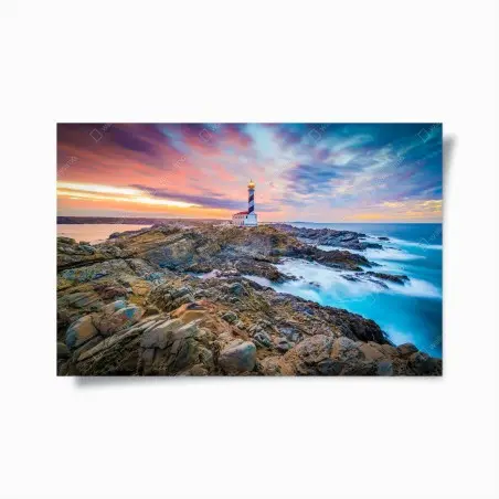 Póster puesta de sol en el faro de Favaritx, Menorca – Pixers®