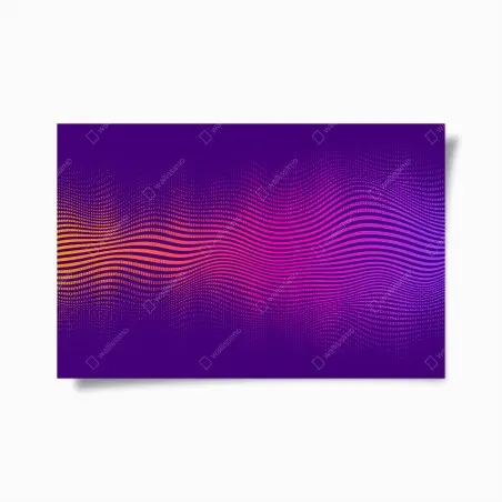 Póster ondas de color vibrante sobre fondo morado – Pixers®