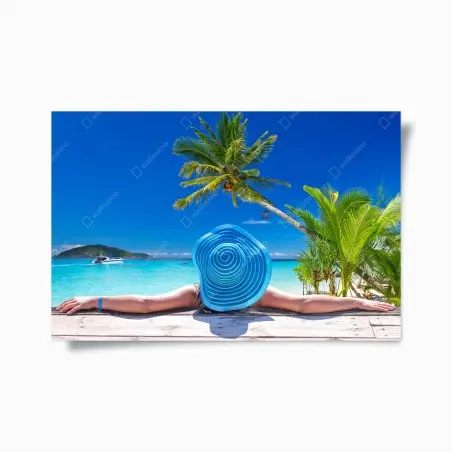 Póster relax tropical en playa turquesa – Pixers®