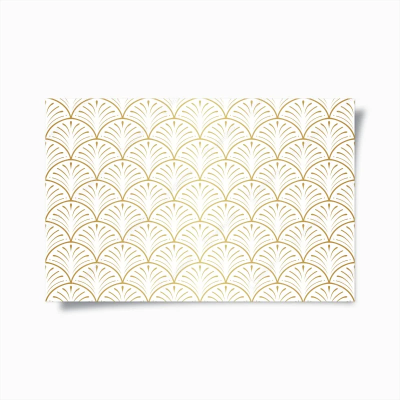 Póster patrón art decó dorado elegante