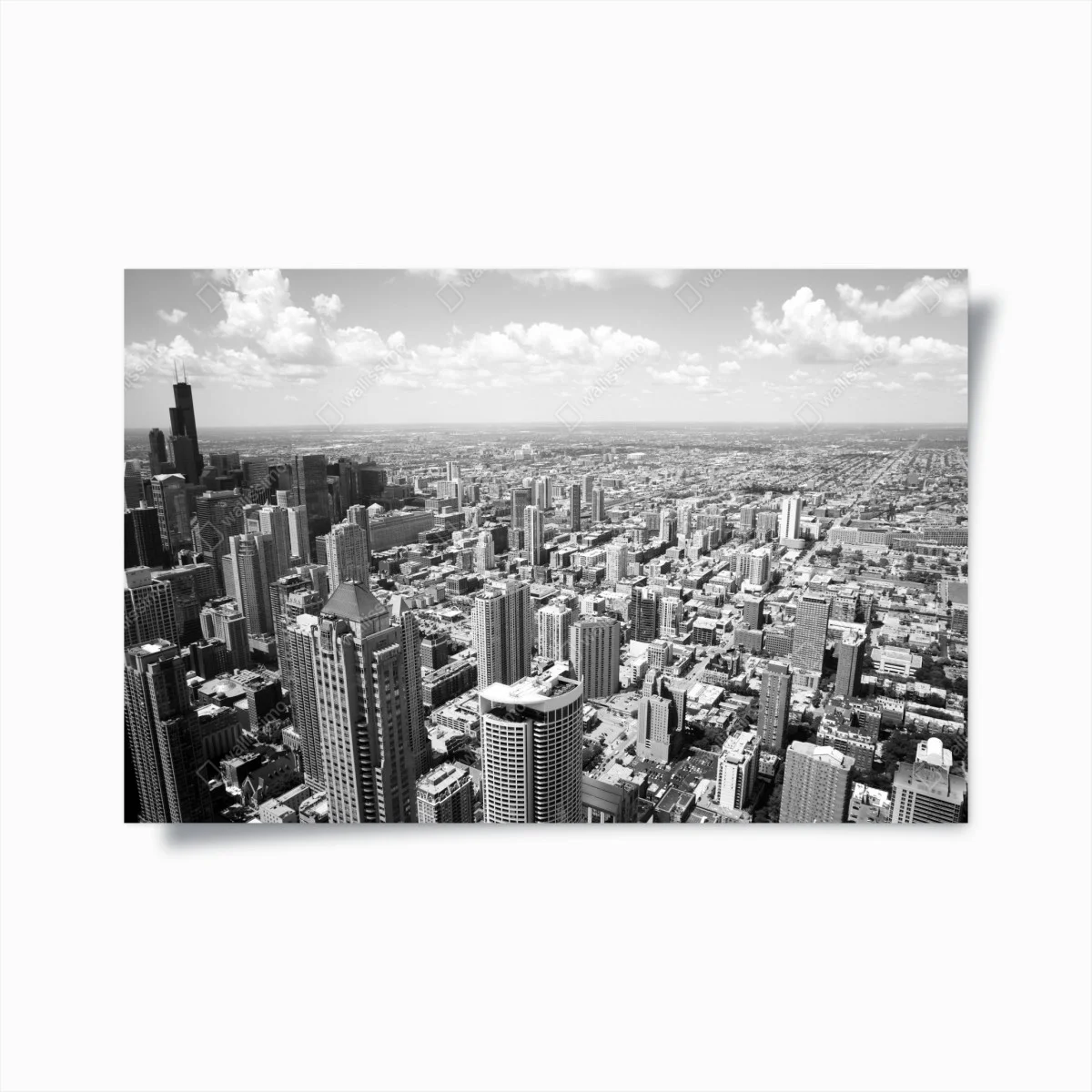 Póster vista aérea de Chicago en blanco y negro – Pixers® Póster vista aérea de Chicago en blanco y negro – Pixers®